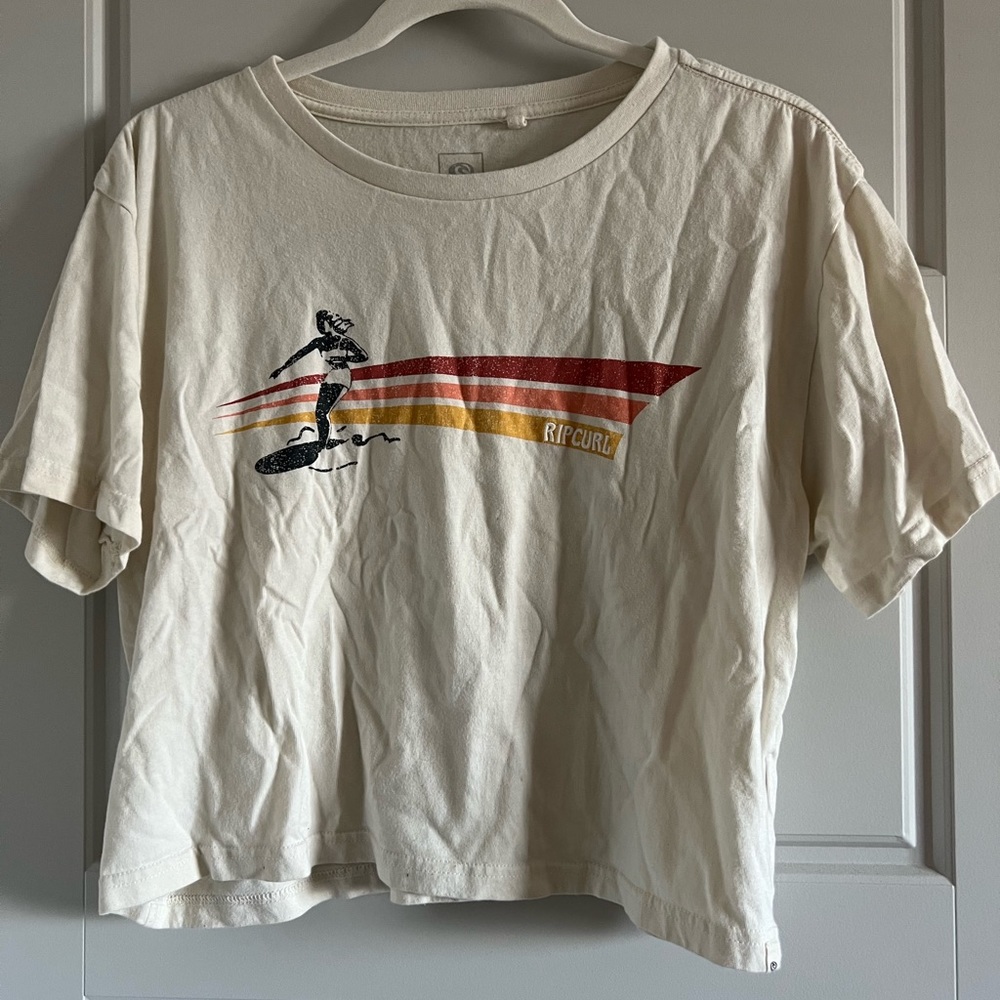 Rip curl beige crop top